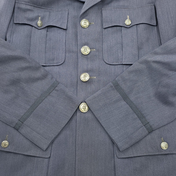 Vintage Siebler Custom Luxury Tailored Military Jacket Mens Medium 1951 USA Blue - Picture 5 of 16